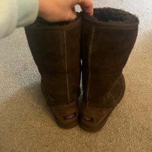 Tall chocolate brown UGG boots - good condition